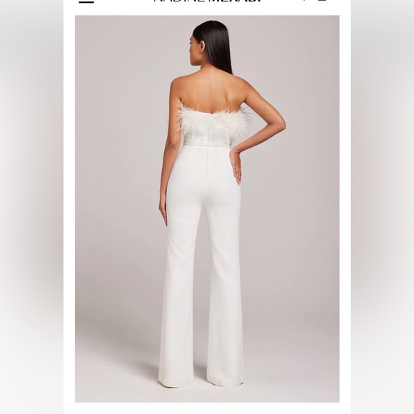 NWT Nadine Merabi Colette Jumpsuit in White Size XS - Picture 2 of 7